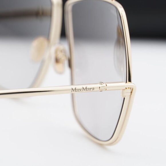Max Mara Elsa MM0006 32A Geometric Sunglasses - Gold/Smoke main image 7